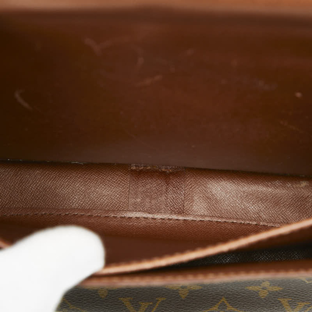 Louis Vuitton Monogram Cartouchiere Crossbody Shoulder Bag Brown Leather - Picture 10 of 10